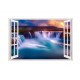 Sticker decorativ, Fereastra 3D, Cascada, 85 cm, 562STK