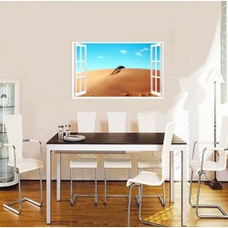 Sticker decorativ, Fereastra 3D, Dune de nisip, 85 cm, 622STK Sticker decorativ, Fereastra 3D, Dune de nisip, 85 cm, 622STK