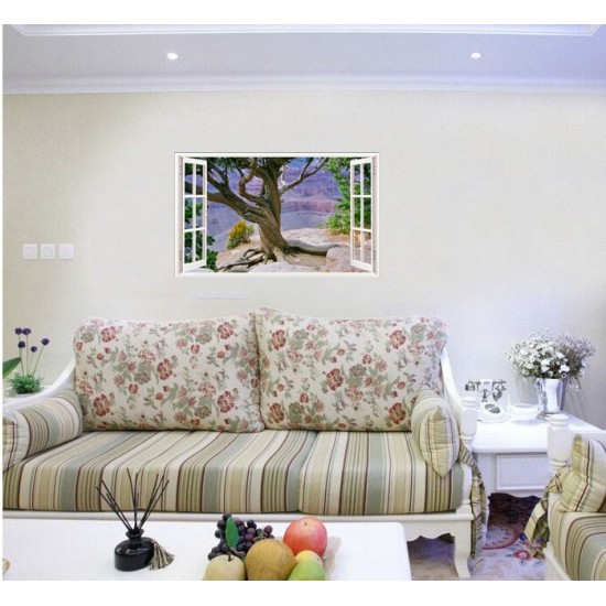 Sticker decorativ, Fereastra 3D, Grand Canyon, 85 cm, 690STK