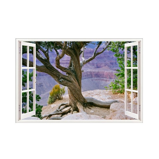 Sticker decorativ, Fereastra 3D, Grand Canyon, 85 cm, 690STK