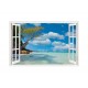 Sticker decorativ, Fereastra 3D, Mare, 85 cm, 677STK