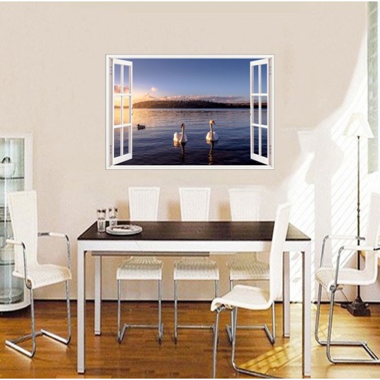 Sticker decorativ, Fereastra 3D, Ocean, 85 cm, 555STK