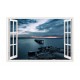 Sticker decorativ, Fereastra 3D, Ocean, 85 cm, 556STK