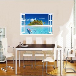 Sticker decorativ, Fereastra 3D, Ocean, 85 cm, 561STK