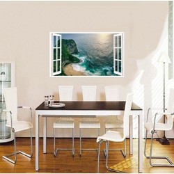 Sticker decorativ, Fereastra 3D, Ocean, 85 cm, 590STK