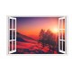 Sticker decorativ, Fereastra 3D, Peisaj de munte, Apus, 85 cm, 582STK Sticker decorativ, Fereastra 3D, Peisaj de munte, Apus, 85 cm, 582STK