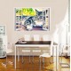 Sticker decorativ, Fereastra 3D, Pisica, 85 cm, 504STK