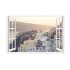 Sticker decorativ, Fereastra 3D, Santorini, 85 cm, 672STK
