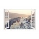Sticker decorativ, Fereastra 3D, Santorini, 85 cm, 672STK Sticker decorativ, Fereastra 3D, Santorini, 85 cm, 672STK