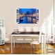 Sticker decorativ, Fereastra 3D, Viena, 85 cm, 566STK