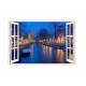 Sticker decorativ, Fereastra 3D, Viena, 85 cm, 566STK