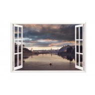 Sticker decorativ, Fereastra 3D, Waterford, 85 cm, 651STK