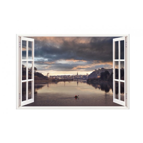 Sticker decorativ, Fereastra 3D, Waterford, 85 cm, 651STK