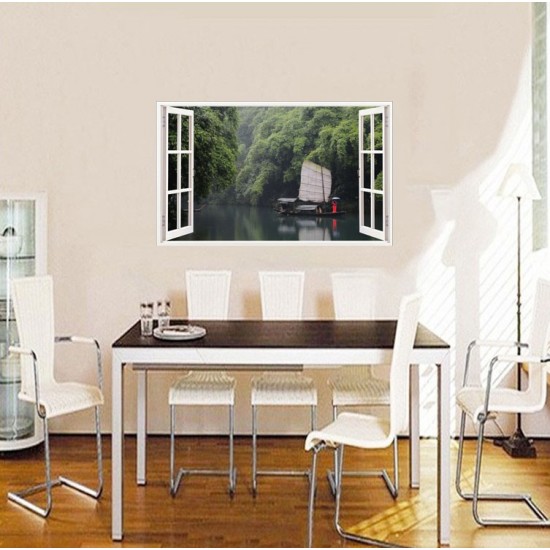 Sticker decorativ, Fereastra 3D, Yangtze River, 85 cm, 572STK