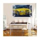 Sticker decorativ, Ferestra 3D, Masina, 80 cm, 1010STK