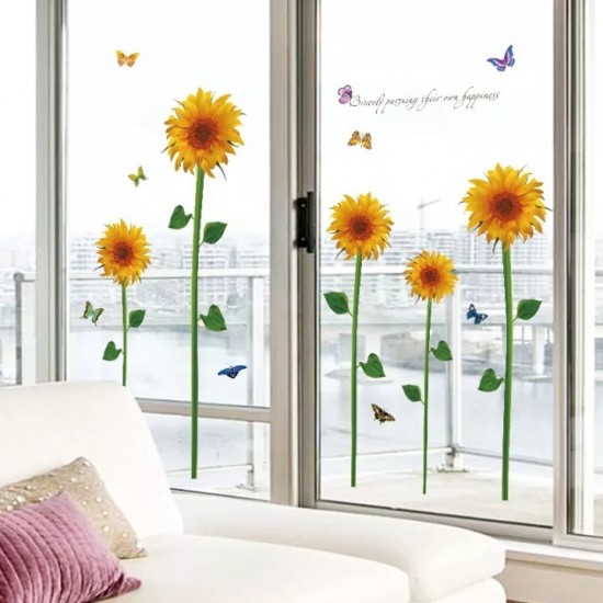 Sticker decorativ, Floarea soarelui, 150 cm, 785STK