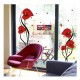 Sticker decorativ, Flori Anthurium rosii, 147 cm, 742STK