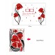 Sticker decorativ, Flori Anthurium rosii, 147 cm, 742STK
