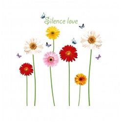 Sticker decorativ, Flori Gerbera, 125 cm, 803STK