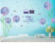 Sticker decorativ, Flori albastre cu 2 rame foto, 145 cm, 795STK