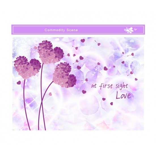 Sticker decorativ, Flori mov, 125 cm, 703STK Sticker decorativ, Flori mov, 125 cm, 703STK