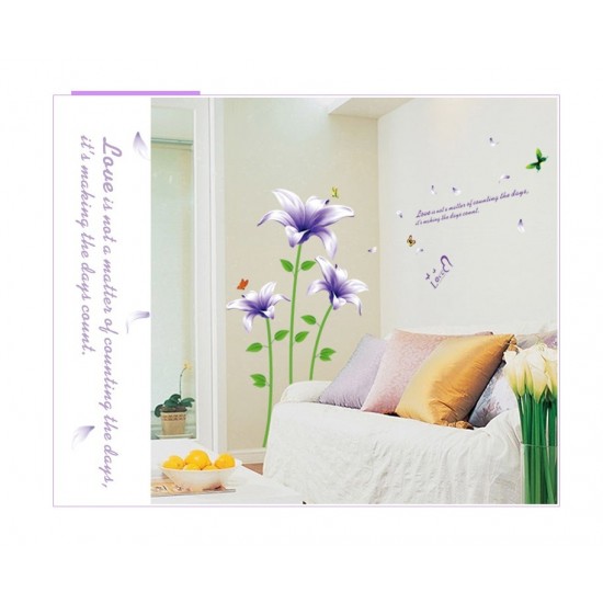 Sticker decorativ, Flori mov, 170 cm, 739STK Sticker decorativ, Flori mov, 170 cm, 739STK