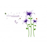 Sticker decorativ, Flori mov, 170 cm, 739STK
