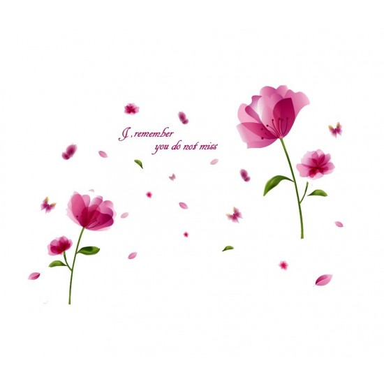 Sticker decorativ, Flori mov, 176 cm, 733STK Sticker decorativ, Flori mov, 176 cm, 733STK