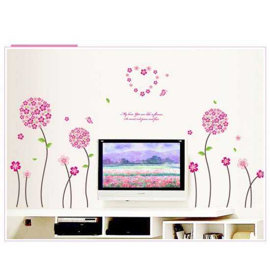 Sticker decorativ, Flori roz, 130 cm, 702STK Sticker decorativ, Flori roz, 130 cm, 702STK
