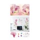 Sticker decorativ, Flori roz, 155 cm, 746STK