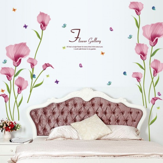 Sticker decorativ, Flori roz, 155 cm, 746STK