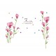 Sticker decorativ, Flori roz, 155 cm, 746STK