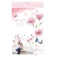 Sticker decorativ, Flori roz, 160 cm, 743STK Sticker decorativ, Flori roz, 160 cm, 743STK