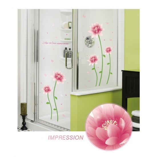Sticker decorativ, Flori roz, 187 cm, 732STK Sticker decorativ, Flori roz, 187 cm, 732STK