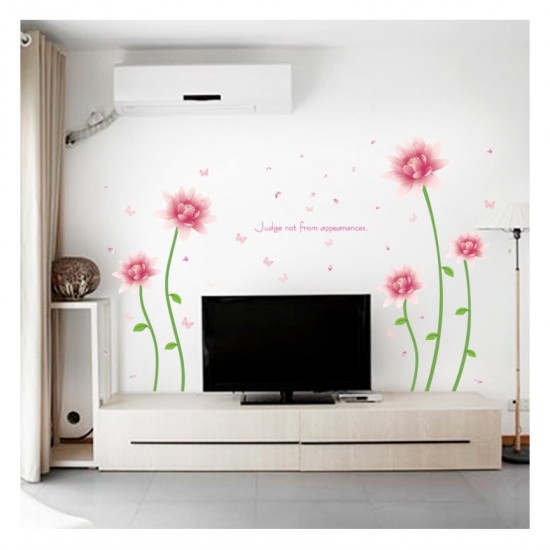 Sticker decorativ, Flori roz, 187 cm, 732STK Sticker decorativ, Flori roz, 187 cm, 732STK