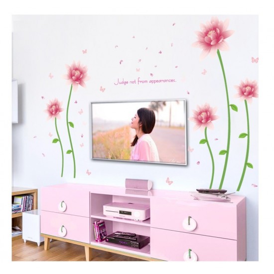 Sticker decorativ, Flori roz, 187 cm, 732STK Sticker decorativ, Flori roz, 187 cm, 732STK