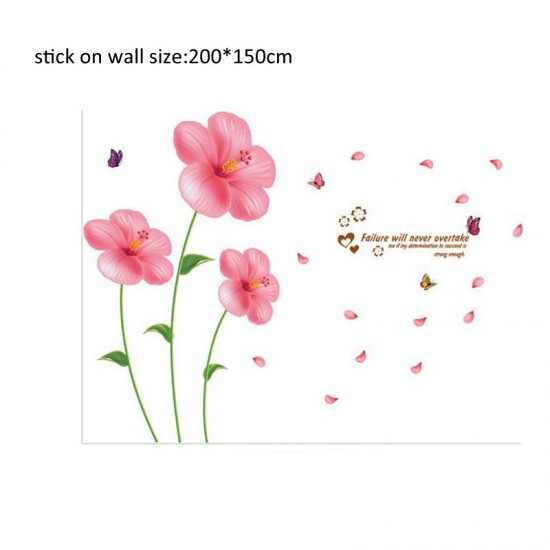 Sticker decorativ, Flori roz, 200 cm, 779STK