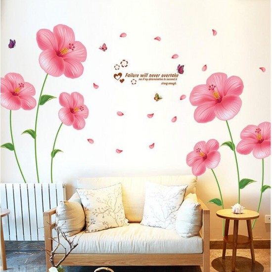 Sticker decorativ, Flori roz, 200 cm, 779STK