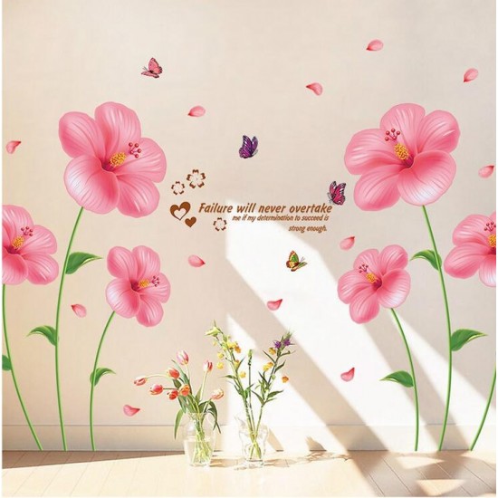 Sticker decorativ, Flori roz, 200 cm, 779STK