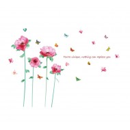 Sticker decorativ, Flori roz, 202 cm, 805STK