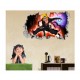 Sticker decorativ, Gaura in perete 3D, Anime, 85 cm, 1000-1STK