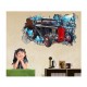 Sticker decorativ, Gaura in perete 3D, Masina, 85 cm, 1013-1STK Sticker decorativ, Gaura in perete 3D, Masina, 85 cm, 1013-1STK