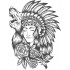 Sticker decorativ, Indian girl, 80 cm, 1078STK