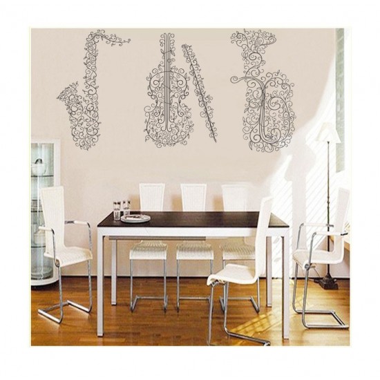 Sticker decorativ, Instrumente muzicale, 55 cm, 1146STK Sticker decorativ, Instrumente muzicale, 55 cm, 1146STK
