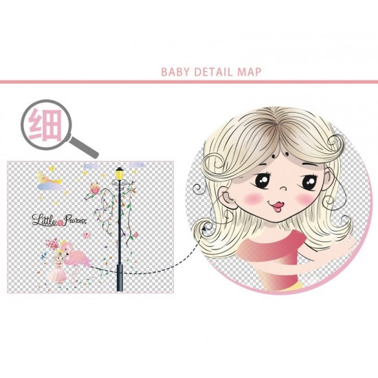 Sticker decorativ, Little Princess, 115 cm, 792STK