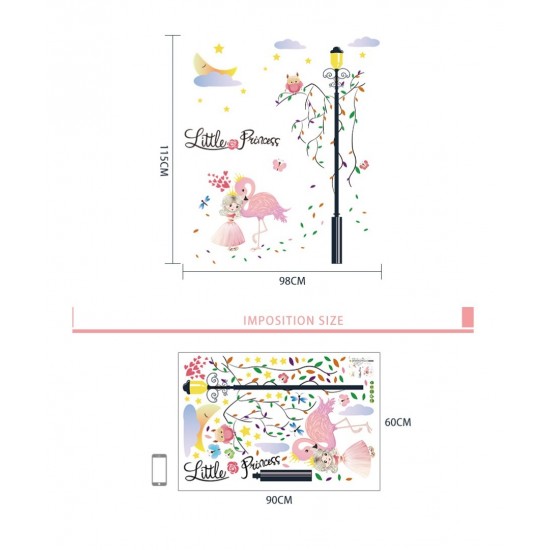 Sticker decorativ, Little Princess, 115 cm, 792STK