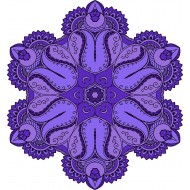 Sticker decorativ Mandala, Albastru, 50 cm , 1065STK