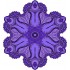 Sticker decorativ Mandala, Albastru, 50 cm , 1065STK