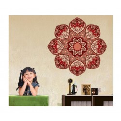 Sticker decorativ Mandala, Rosu, 50 cm , 1067STK