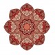 Sticker decorativ Mandala, Rosu, 50 cm , 1067STK